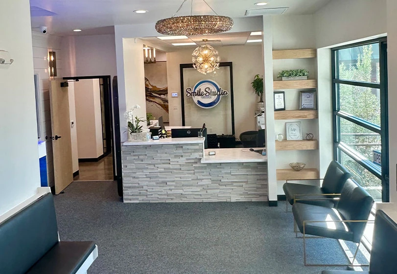 inside the waiting room of Upland, CA dental office Smile Studio Dentistry