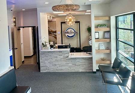 inside the waiting room of Upland, CA dental office Smile Studio Dentistry